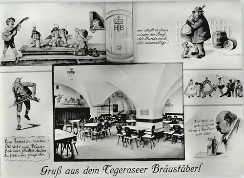 Tegernsee Tegernsee Braeustueberl ungelaufen ca. 1965 / Tegernsee /Miesbach LKR
