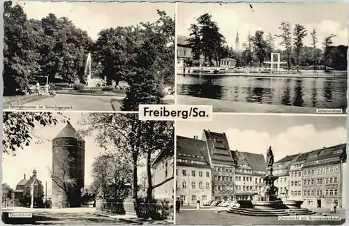 Freiberg Sachsen Freiberg Sachsen Donatsturm Scheringerpark Johannisbad x 1955 / Freiberg /Mittelsachsen LKR