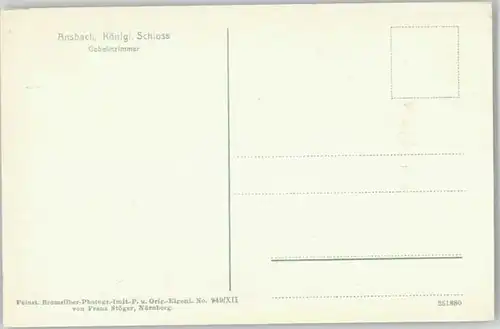 Ansbach Mittelfranken Ansbach Gobelinzimmer * 1910 / Ansbach /Ansbach LKR