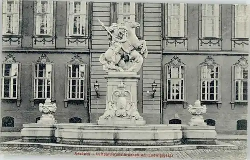 Ansbach Mittelfranken Ansbach Luitpold Brunnen Ludwigsplatz x 1909 / Ansbach /Ansbach LKR