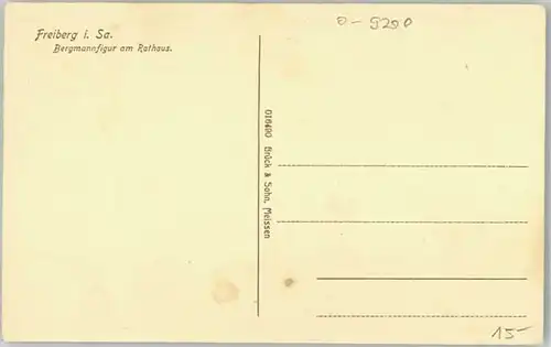 Freiberg Sachsen Freiberg Sachsen Bergmannfigur Rathaus  * 1910 / Freiberg /Mittelsachsen LKR