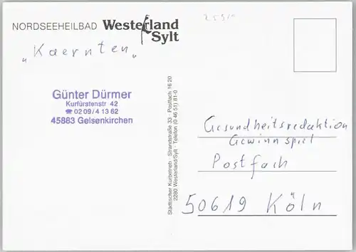 Westerland Sylt Westerland  * 1970 / Westerland /Nordfriesland LKR