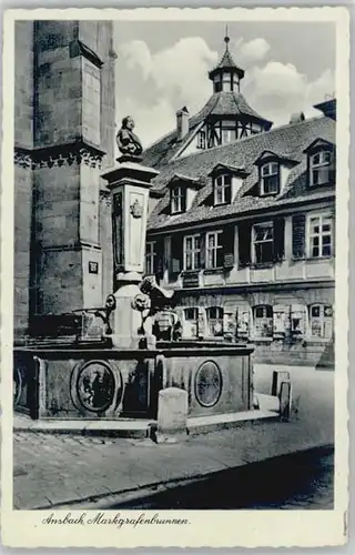 Ansbach Mittelfranken Ansbach Markgrafenbrunnen * 1940 / Ansbach /Ansbach LKR