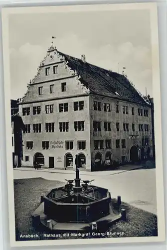 Ansbach Mittelfranken Ansbach Rathaus Georg Brunnen * / Ansbach /Ansbach LKR