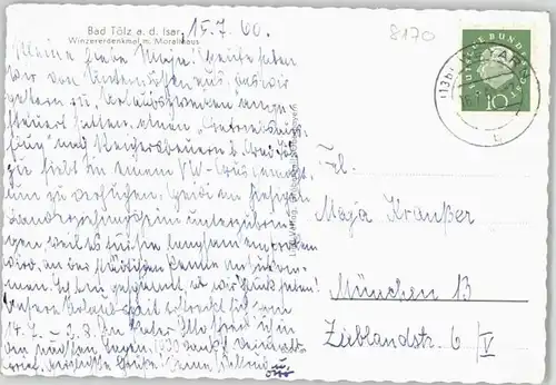 Bad Toelz Bad Toelz Winzerer Denkmal  x / Bad Toelz /Bad Toelz-Wolfratshausen LKR