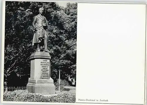 Ansbach Mittelfranken Ansbach Platen Denkmal * / Ansbach /Ansbach LKR