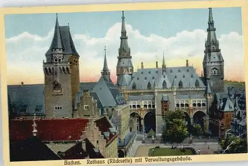 Aachen Aachen Rathaus Feldpost x 1910 / Aachen /Aachen LKR