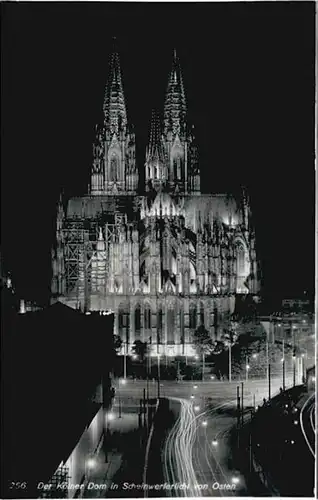 Koeln Rhein Koelner Dom Scheinwerferlicht Rheingoldserie-Nr. 256 / Koeln /Koeln Stadtkreis