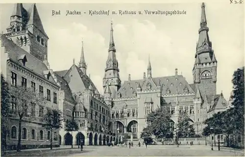 Aachen Aachen Katschhof Rathaus * 1920 / Aachen /Aachen LKR