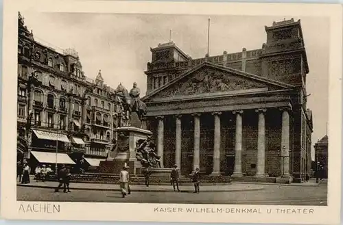 Aachen Aachen Theater Kaiser-Wilhelm-Denkmal * 1924 / Aachen /Aachen LKR