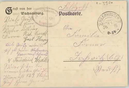 Gotha Thueringen Gotha Wachsenburg Feldpost x 1915 / Gotha /Gotha LKR