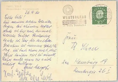 Westerland Sylt Westerland Kurpromenade x 1960 / Westerland /Nordfriesland LKR