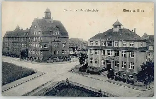 Riesa Sachsen Riesa Carolaschule Handelsschule * / Riesa /Meissen LKR