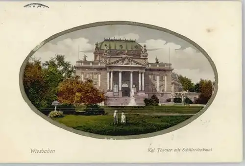 Wiesbaden Wiesbaden Schillerdenkmal Theater x / Wiesbaden /Wiesbaden Stadtkreis