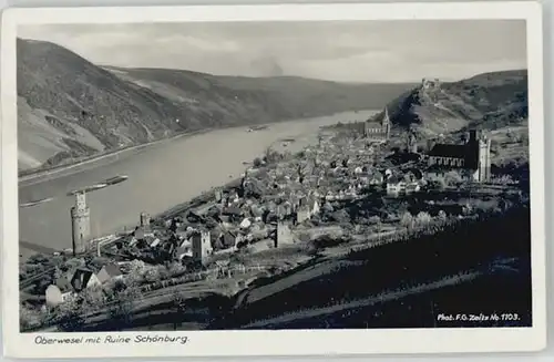 Oberwesel Rhein Oberwesel Ruine Schoenburg x / Oberwesel /Rhein-Hunsrueck-Kreis LKR