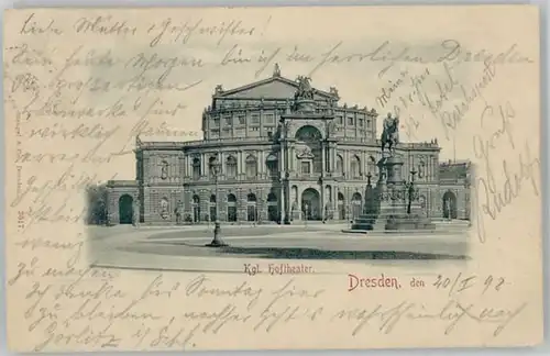 Dresden Dresden Hoftheater x / Dresden Elbe /Dresden Stadtkreis