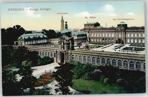 Dresden Dresden Zwinger Fernheizwerk Hofoper Gemaeldgalerie * / Dresden Elbe /Dresden Stadtkreis