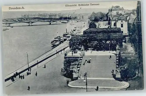 Dresden Dresden Bruehlsche Terrasse * / Dresden Elbe /Dresden Stadtkreis