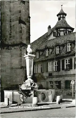 Ansbach Mittelfranken Ansbach Karl Wilhelm Friedrich Brunnen x / Ansbach /Ansbach LKR