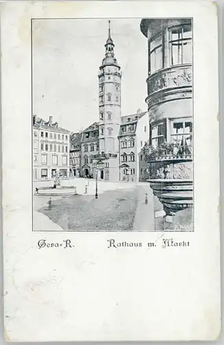 Gera Gera Rathaus KuenstlerA. Juelich x / Gera /Gera Stadtkreis