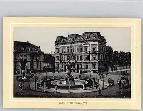 Aachen Aachen Kaiserbrunnen Schwarzlitho aus Mappe / Aachen /Aachen LKR