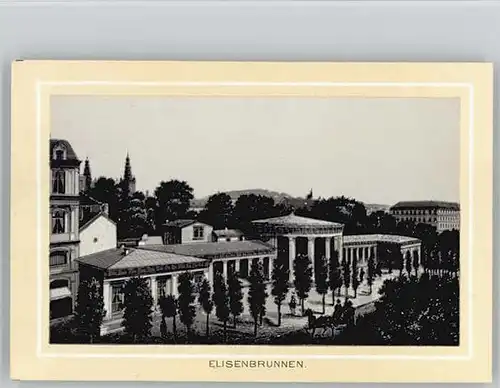 Aachen Aachen Elisenbrunnen Schwarzlitho aus Mappe / Aachen /Aachen LKR