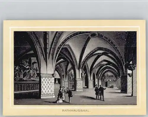 Aachen Aachen Rathaussaal Schwarzlitho aus Mappe / Aachen /Aachen LKR
