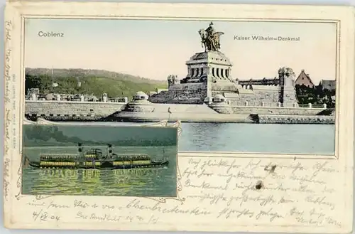 Koblenz Rhein Koblenz Kaiser Wilhelm Denkmal  x / Koblenz /Koblenz Stadtkreis