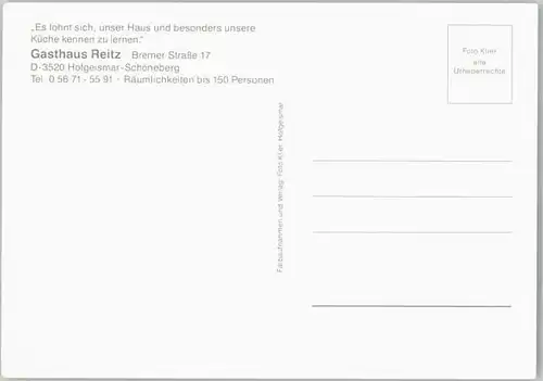 Hofgeismar Hofgeismar Gasthaus Reitz * / Hofgeismar /Kassel LKR