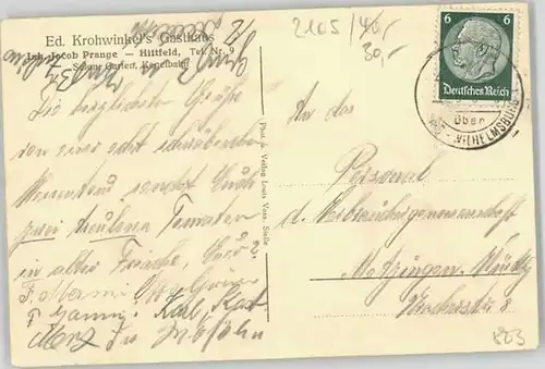 Hittfeld Hittfeld Gasthaus Krohwinkel x / Seevetal /Harburg LKR