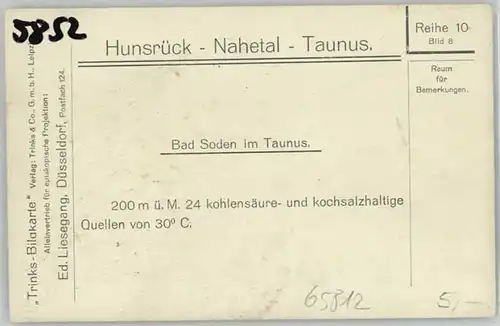 Bad Soden Taunus Bad Soden Taunus Trinks-Bildkarte * / Bad Soden am Taunus /Main-Taunus-Kreis LKR