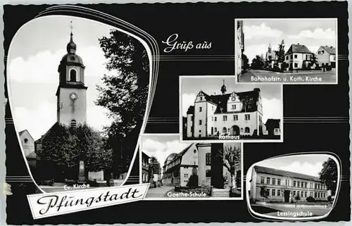 Pfungstadt Pfungstadt Goethe-Schule Lessingschule Rathaus * / Pfungstadt /Darmstadt-Dieburg LKR