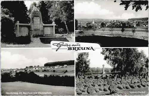 Breuna Breuna Heldengedenkstein Soldatenfriedhof * / Breuna /Kassel LKR