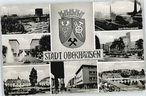 Oberhausen Oberhausen Wappen Schloss Bahnhof Grillopark x / Oberhausen /Oberhausen Stadtkreis