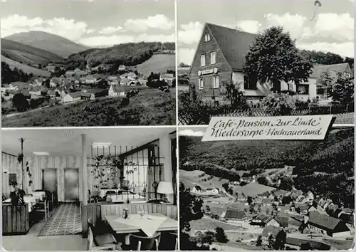 Niedersorpe Niedersorpe Pension Zur Linde keine Postkarte Werkekarte * / Schmallenberg /Hochsauerlandkreis LKR