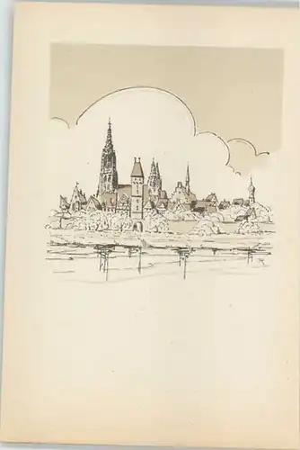 Ulm Donau Ulm Donau Kuenstlerkarte * / Ulm /Alb-Donau-Kreis LKR