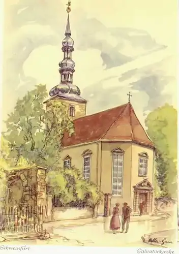Schweinfurt Schweinfurt Salvatorkirche KuenstlerMueller Gera * / Schweinfurt /Schweinfurt LKR