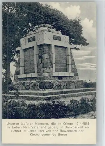 Boren Boren Kriegerdenkmal * / Boren /Schleswig-Flensburg LKR