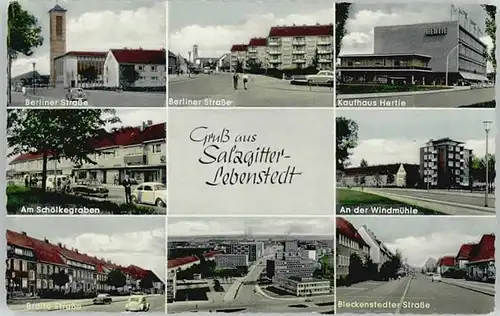 Lebenstedt Lebenstedt Berliner Strasse Windmuehle Kaufhaus Hertie * / Salzgitter /Salzgitter Stadtkreis