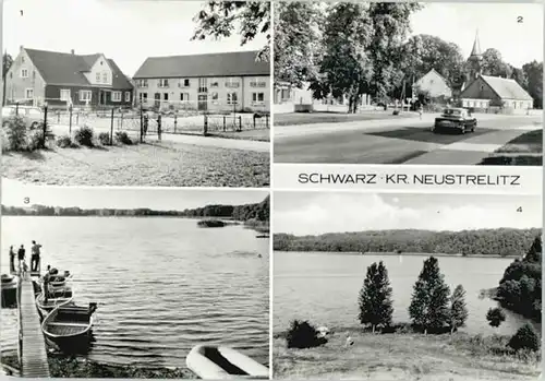 Schwarz Neustrelitz Schwarz Neustrelitz Bootshafen Ferienheim VEB x / Schwarz Neustrelitz /Mueritz LKR