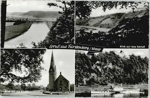 Fuerstenberg Weser Fuerstenberg Weser Kirche Schule Schloss Fuerstenberg * / Fuerstenberg /Holzminden LKR