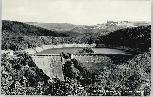 Burg Eifel Burg Eifel Sperrmauer Urftsee x / Burg /Eifelkreis Bitburg-Pruem LKR