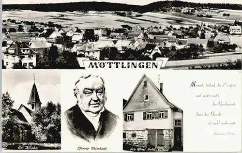 Moettlingen Moettlingen Pfarrer Blumhardt Geburtshaus Gottl. Dittus x / Bad Liebenzell /Calw LKR