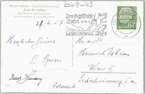 Bad Reichenhall Bad Reichenhall Wirtschaft Brennerei zum Schroffen x / Bad Reichenhall /Berchtesgadener Land LKR