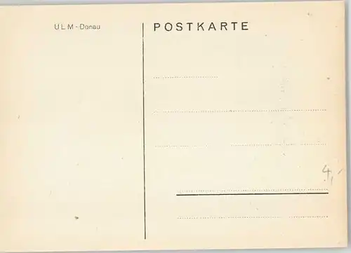 Ulm Donau Ulm Kuenstlerkarte * / Ulm /Alb-Donau-Kreis LKR