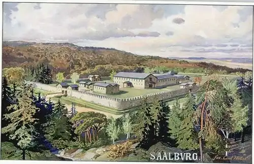 Saalburg Taunus Saalburg Taunus Bahnhof KuenstlerCarl Nebel * / Wehrheim /Hochtaunuskreis LKR