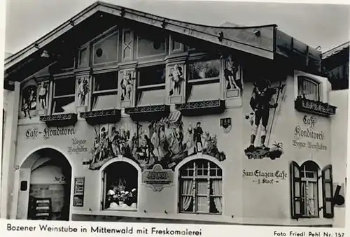 Mittenwald Bayern Mittenwald Bozener Weinstube Cafe Konditorei * / Mittenwald /Garmisch-Partenkirchen LKR