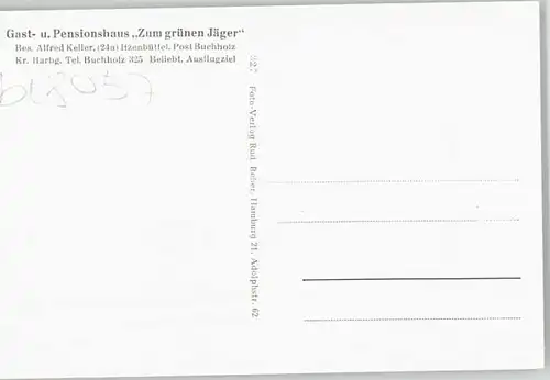 Itzenbuettel Itzenbuettel Fliegeraufnahme Gasthaus Pension zum gruenen Jaeger * / Jesteburg /Harburg LKR