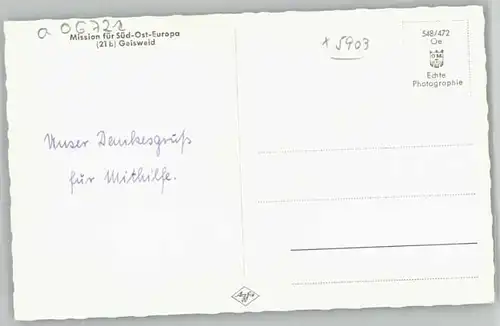 Geisweid Geisweid Missionshaus * / Siegen /Siegen-Wittgenstein LKR