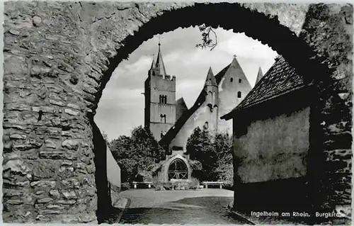 Ingelheim Rhein Burg Kirche  * / Ingelheim am Rhein /Mainz-Bingen LKR